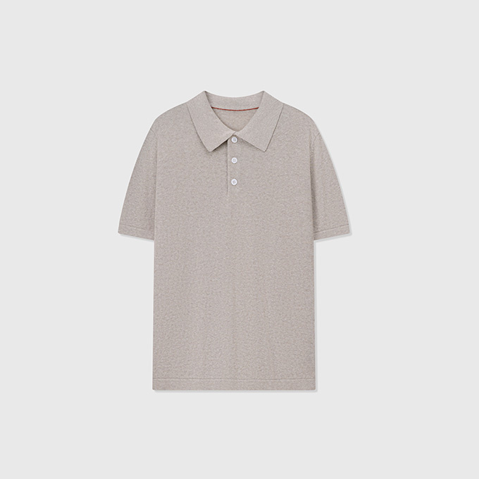 brunello cucinelli cotton linen knit polo shirt